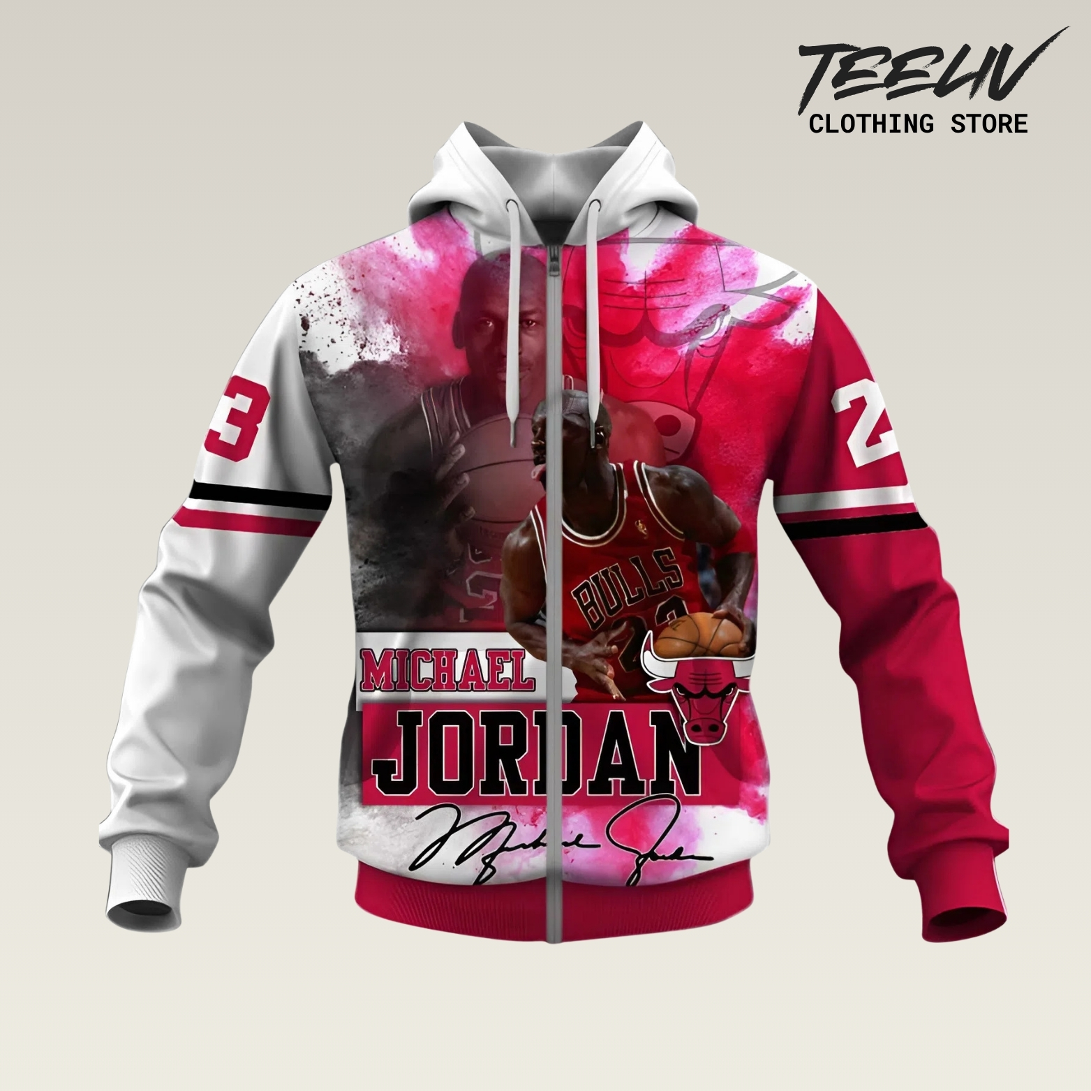 Michael Jordan Goat Legacy 3d Printed Zip Hoodie