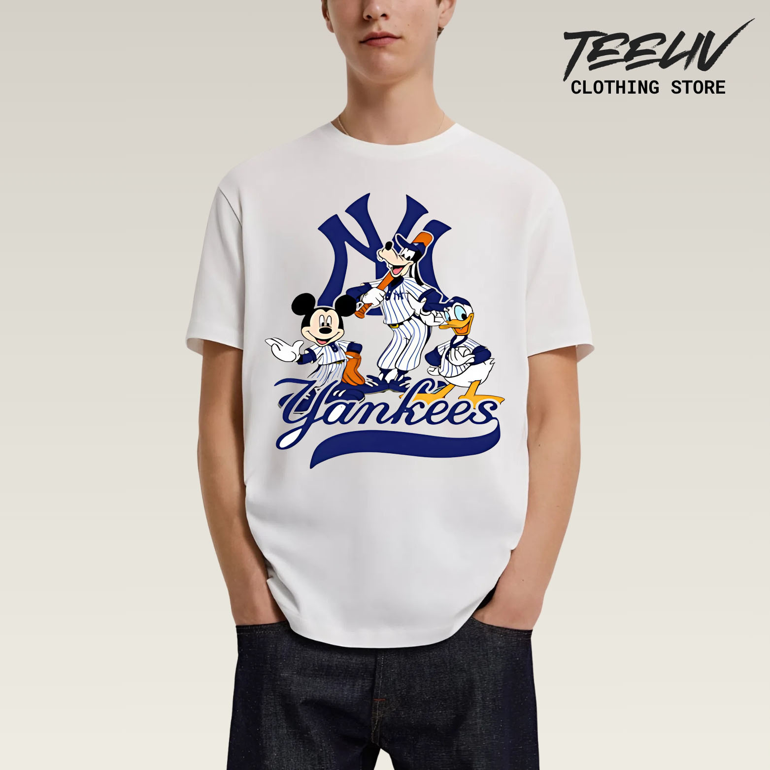 Yankees Cartoon Shirt Mickey And Friends
